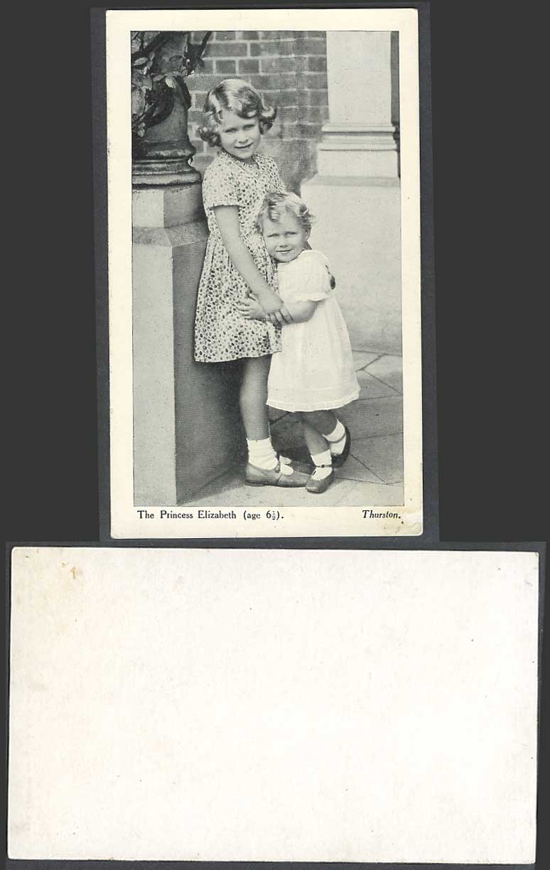 Princess Elizabeth Age 6 1/2, British Royalty Little Girls Children Old Postcard