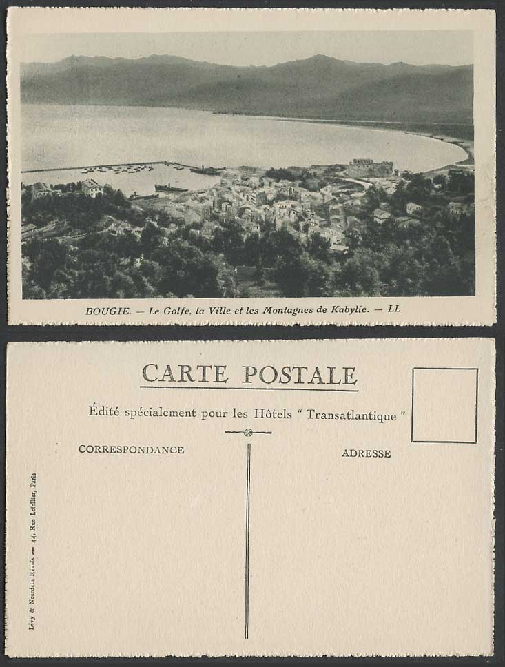 Algeria Old Postcard Bougie Gulf City Kabylia Mountains Golfe Ville, Panorama LL