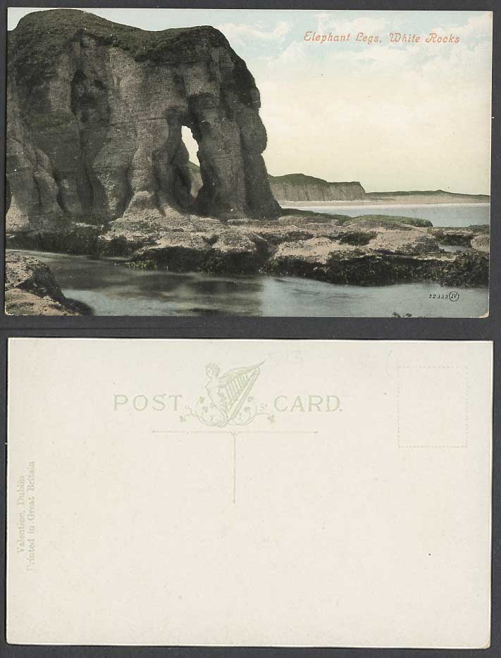 Northern Ireland Old Colour Postcard Elephant Legs White Rocks Cliffs Co. Antrim