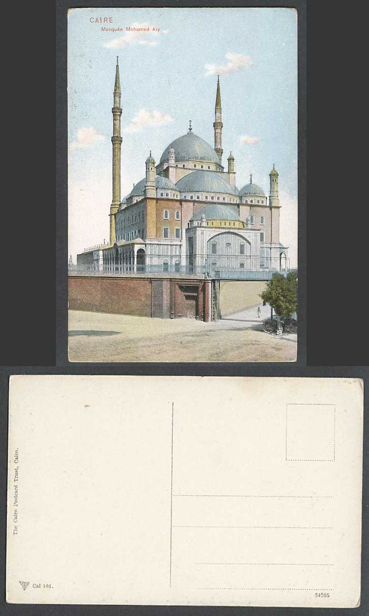 Egypt Old Colour Postcard Cairo Mosquee Mohamed Aly Mosque Towers & Street Scene