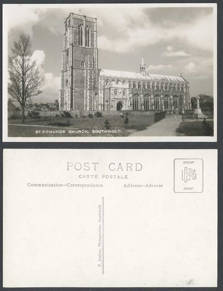 St. Edmunds Church, Southwold, Clock Tower Cross Suffolk Old Real Photo Postcard