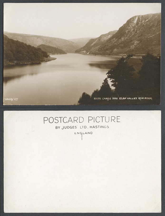 Careg Dou Elan Valley, Reservoirs, Rhayader, Hills Wales Old Real Photo Postcard