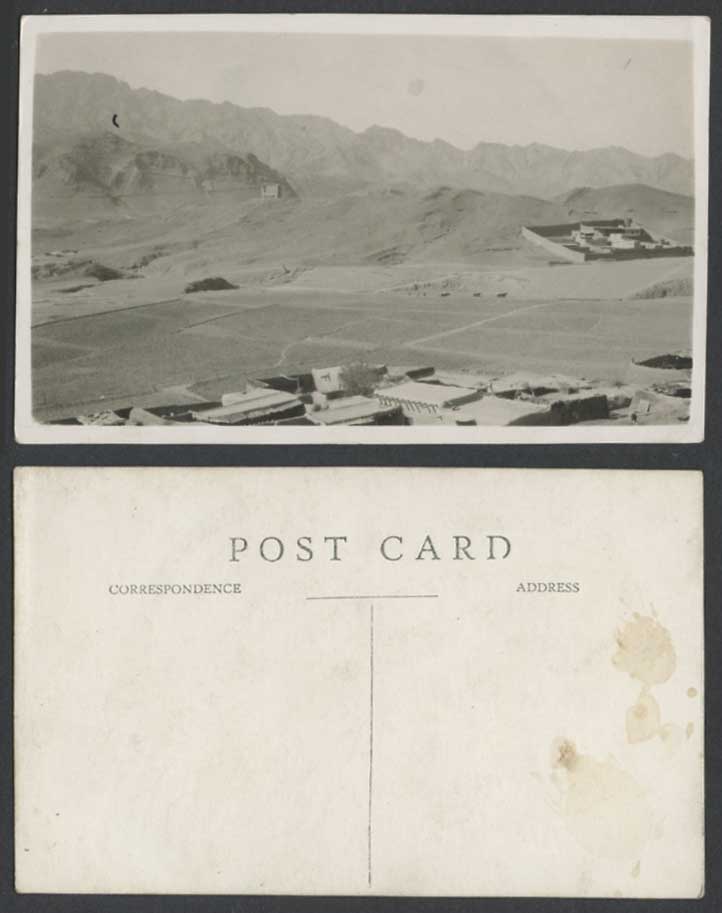 Pakistan Afghanistan India Fort Fortress Tower Village Mountains Old RP Postcard