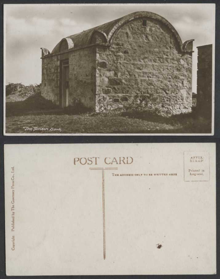 Sark The Prison Jail Channel Islands, Guernsey Press Co. Old Real Photo Postcard