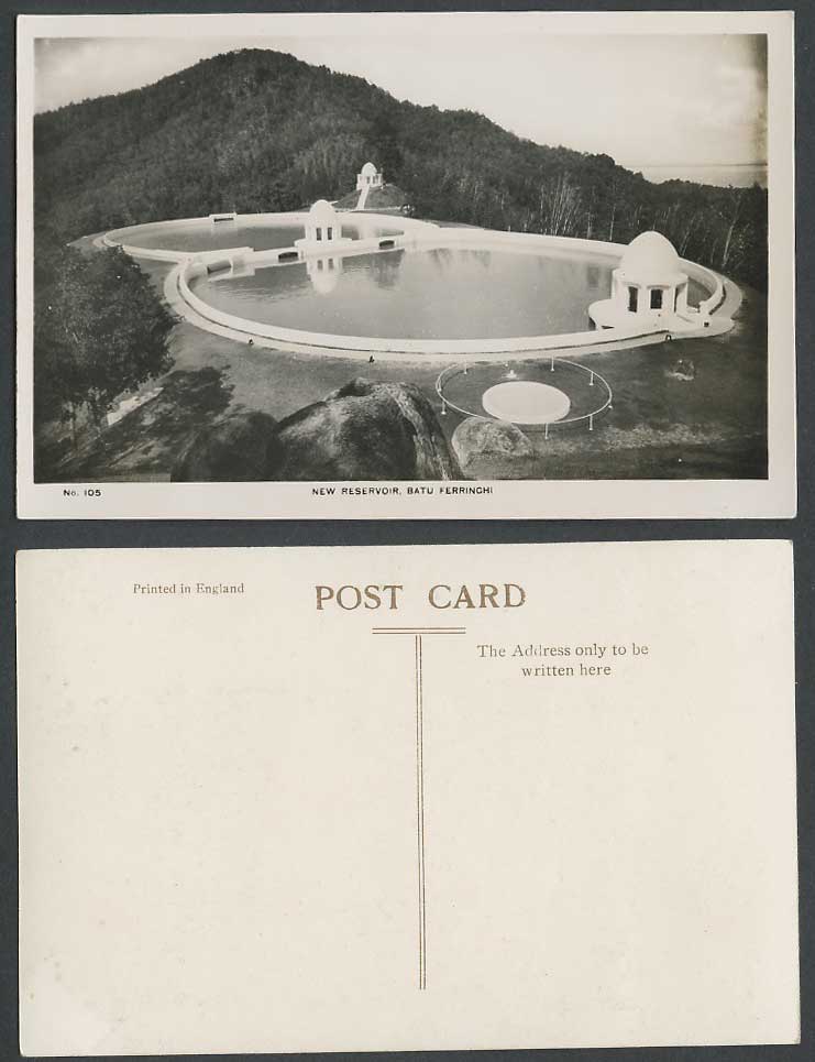 Penang Batu Ferringhi Feringgi, New Reservoir Guillemard Old Real Photo Postcard