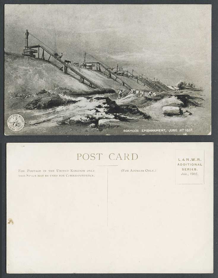 Boxmoor Embankment June 1837 London & North Western Railway Company Old Postcard