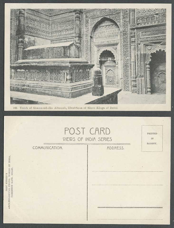 India Old Postcard Tomb Shams-ud-din Altamsh Illustrious of Kings of Delhi N.165