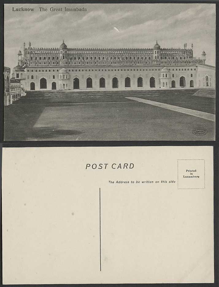 India Old Postcard The Great Imambada Lucknow Uttar Pradesh, Phototype Bombay Co