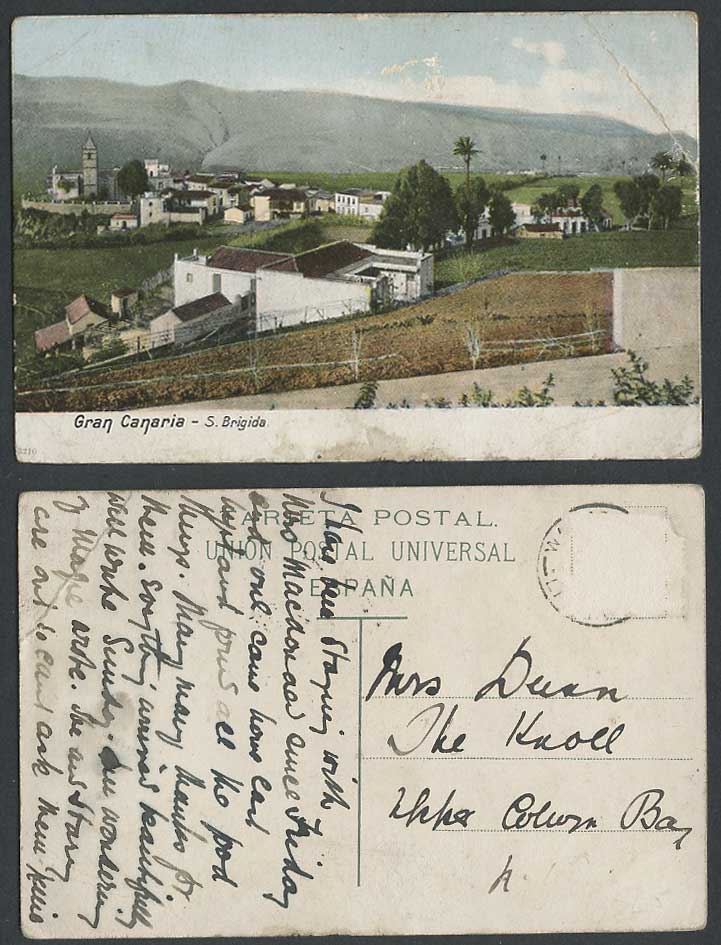 Spain, Sta. S. Brigida, Panorama, Las Palmas de Gran Canaria Old Colour Postcard