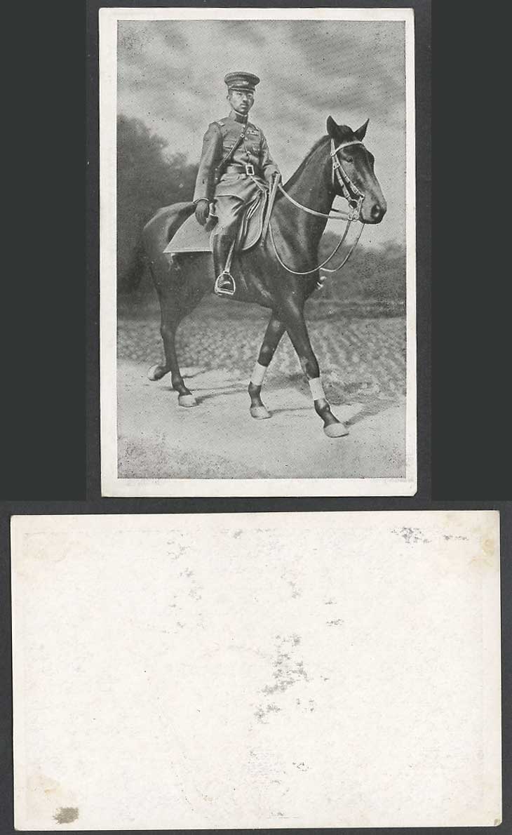 Japan Old Postcard Crown Prince Hirohito Riding Horse Rider, Later Emperor Showa