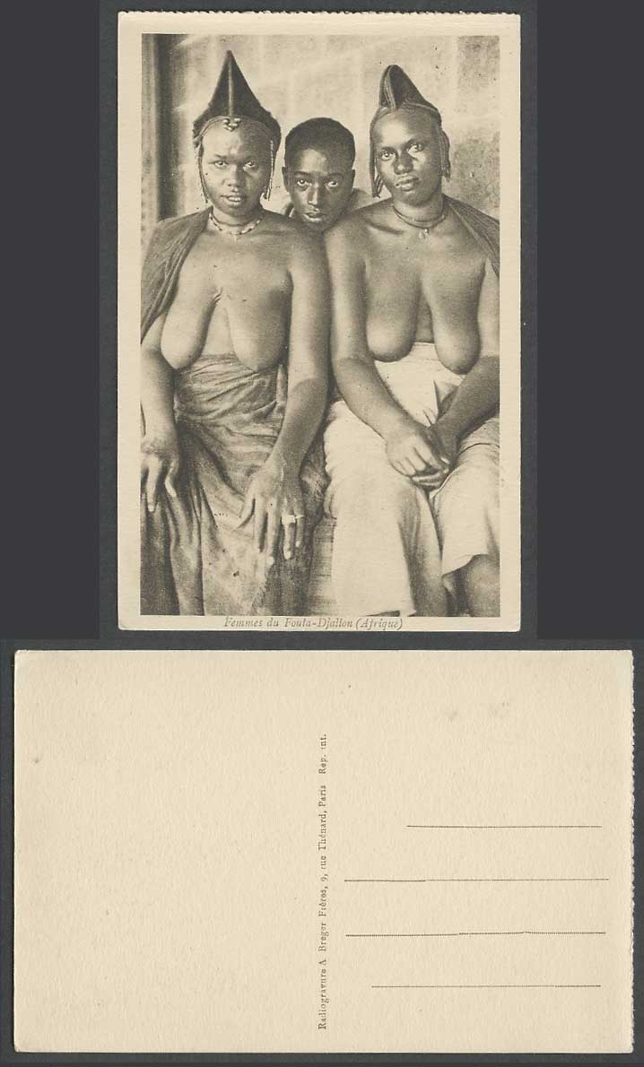 Guinea Femmes du Fouta Djallon Native African Women Ladies Costumes Old Postcard