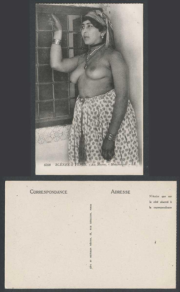 Morocco Old Postcard Mauresque Native MOORISH Woman Lady & Window Scenes & Types