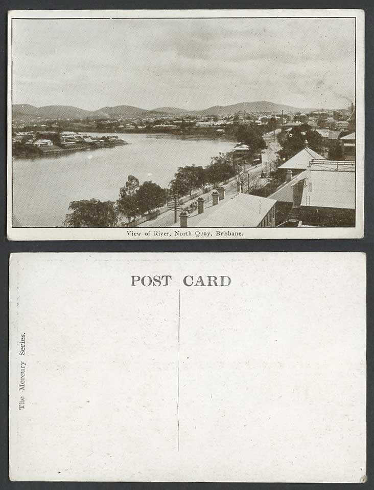 Australia Old Postcard Brisbane North Quay View of River Street Scene Queensland