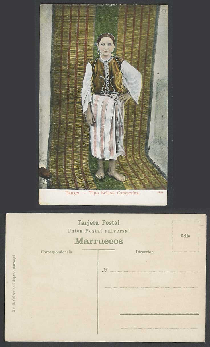 Morocco Old Postcard Tangier Tanger, Tipo Belleza Campesina Pretty Peasant Woman