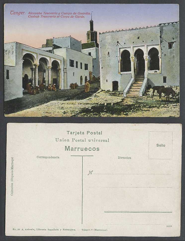 Morocco Old Postcard Tangier Tanger, Alcazaba Treasury Guard Corps, Tesoreria 28