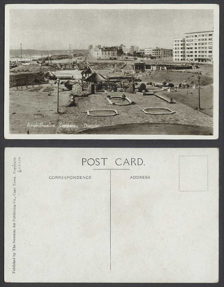 South Africa, Durban, Amphitheatre, Panorama General View Gardens Old Postcard
