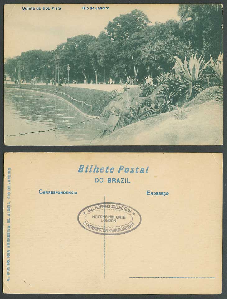 Brazil Old Postcard Rio de Janeiro Quinta da Boa Vista Park Sao Cristovao Palace