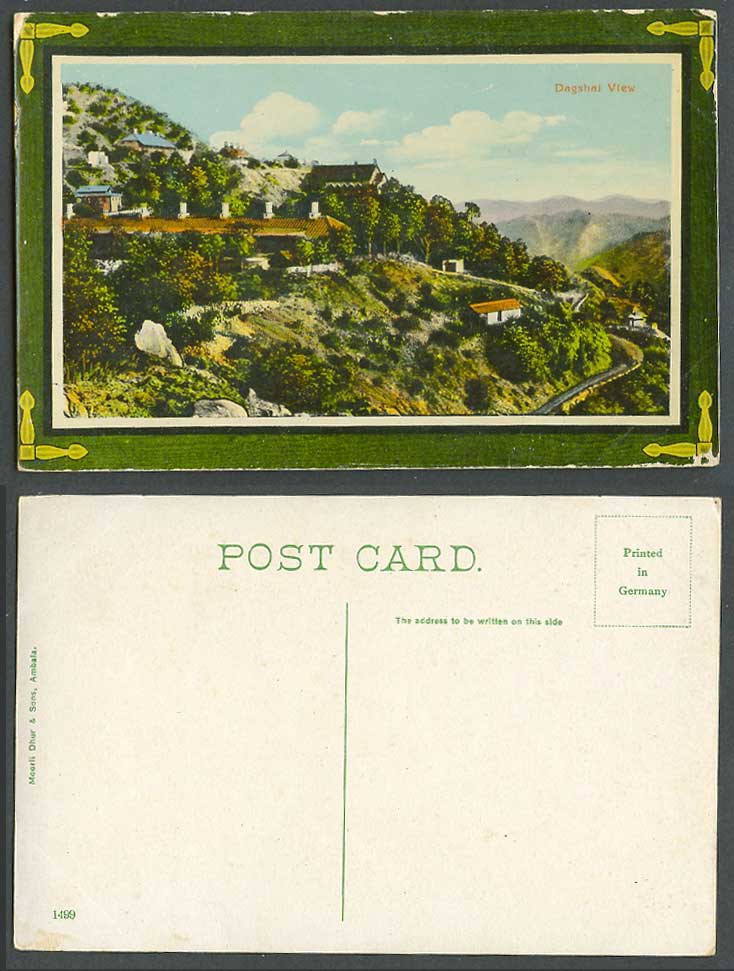 India Old Colour Postcard Dagshai View Hills Mountains Panorama Moorli Dhur 1499