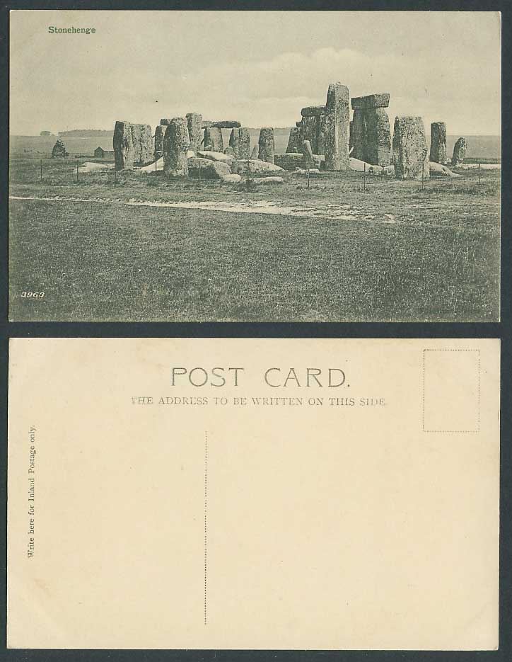 Stonehenge, Stones, Rocks, General View, Wiltshire, No. 3963 Old Postcard
