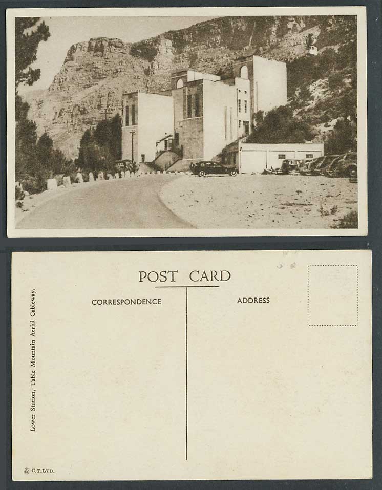 South Africa Lower Station Table Mountain Aerial Cableway, Car Park Old Postcard