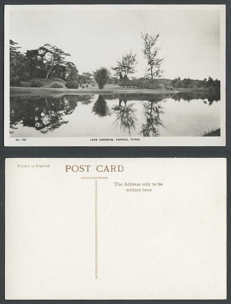Perak Old Real Photo Postcard Taipeng Lake Gardens Panorama, Straits Settlements