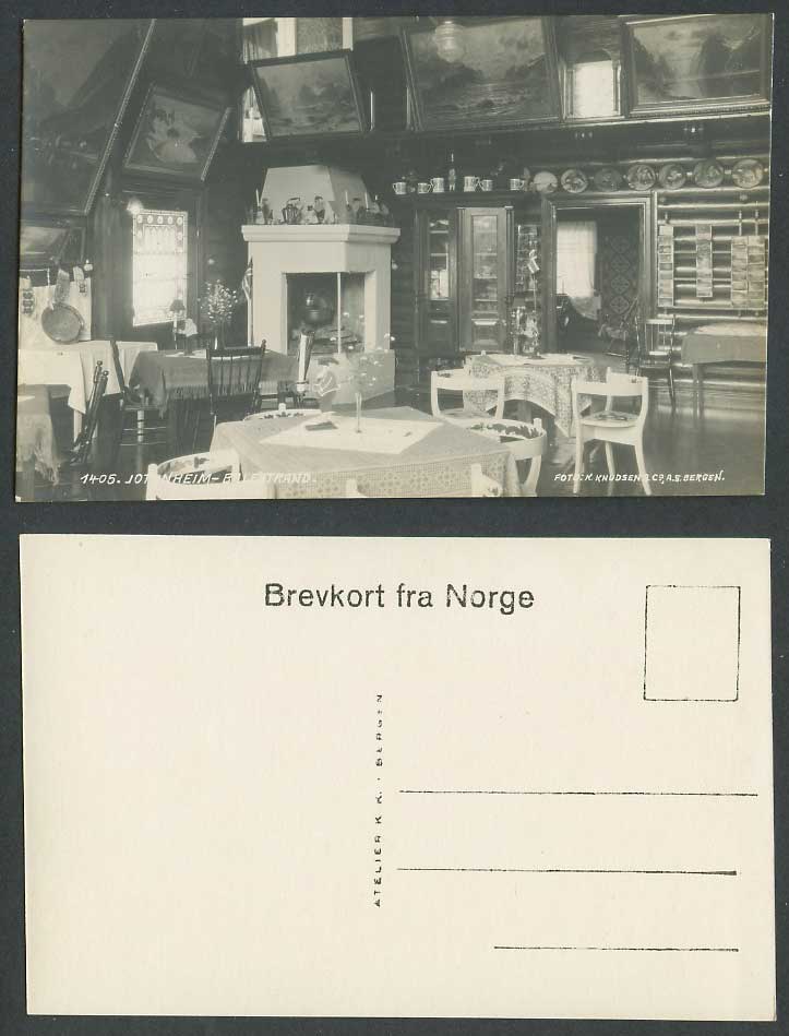 Norway Old Real Photo Postcard Jotunheimen - Balestrand Dining Room Painting Mug
