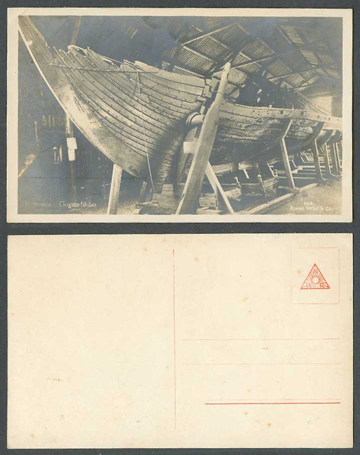 Norway Old Real Photo Postcard Kristiania Gogstadskiber, The Gokstad Viking Ship
