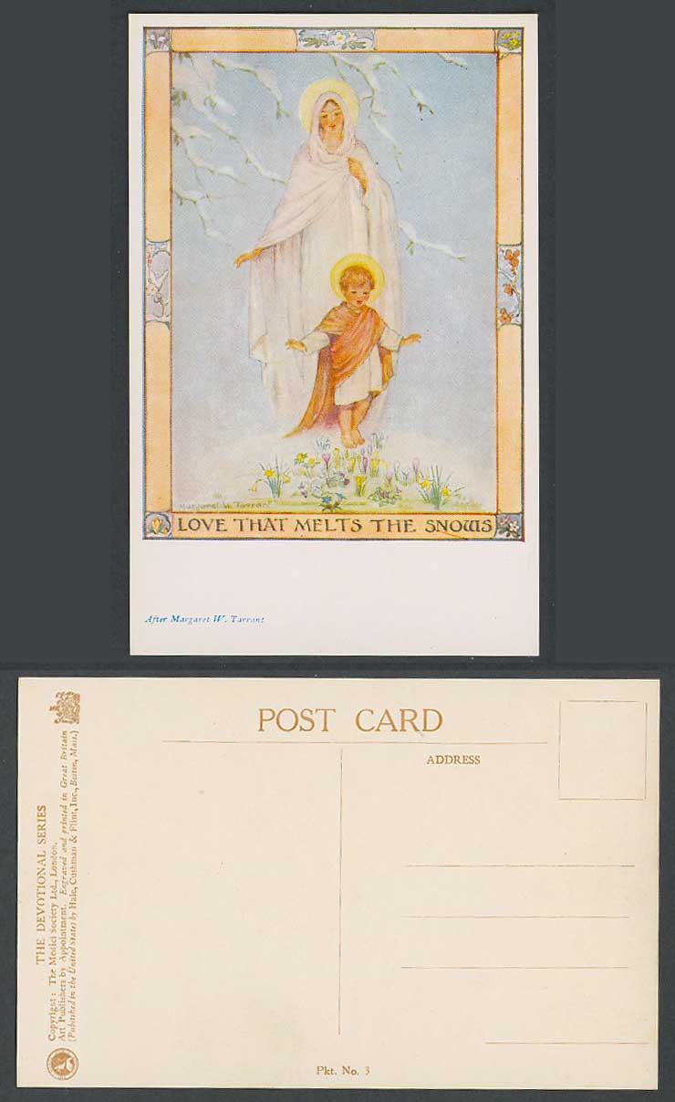 Margaret W. Tarrant Old Postcard Love That Melts The Snows The Devotional, Jesus