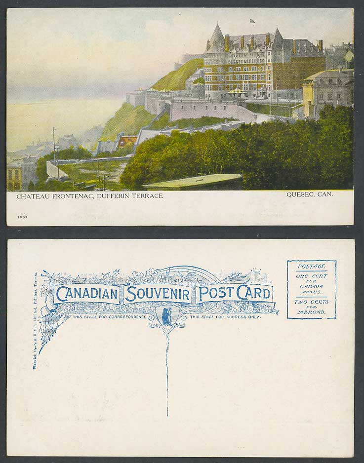 Canada Old Colour Postcard Chateau Frontenac, Dufferin Terrace, Panorama, Quebec