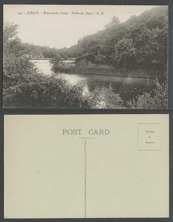 Jersey Old Postcard Waterworks Valley, Vallee des Eaux, Channel Islands E.D. 141