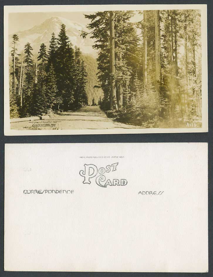 USA Washington Old RP Postcard Ricksecker Point Highway of Rainier National Park