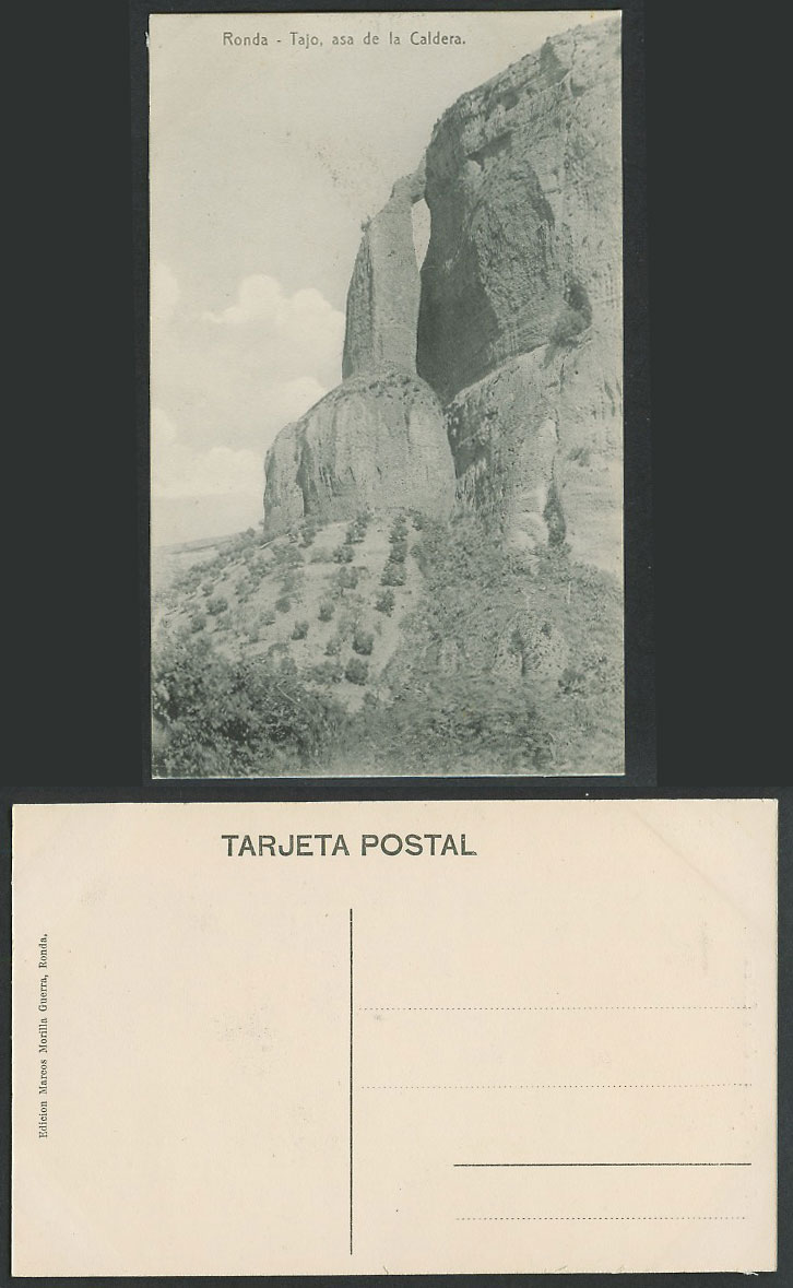 Spain Old Postcard Ronda Tajo, asa de la Caldera, Rock Rocks Andalusia Andalucia