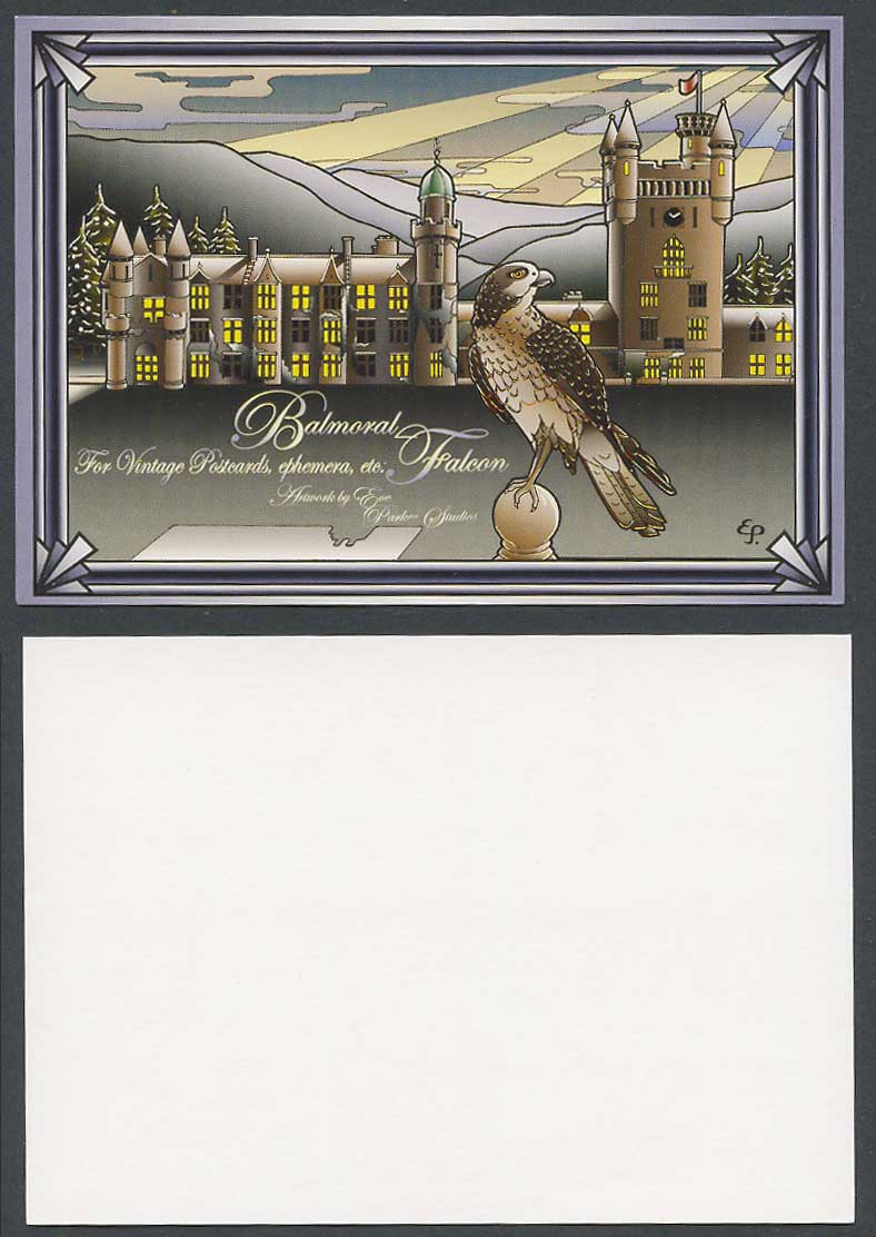 Eagle Bird Castle, Balmoral Falcon, EP Artist Signed Advertising Larger Postcard