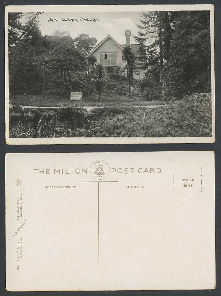 Ireland Old Postcard Dinis Cottage Killarney Co. Kerry Milton Series Woolstone B