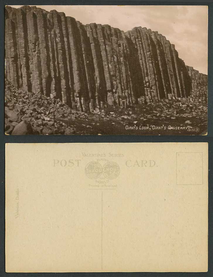 Northern Ireland Old Postcard Giant's Loom, Giant's Causeway County Co. Antrim