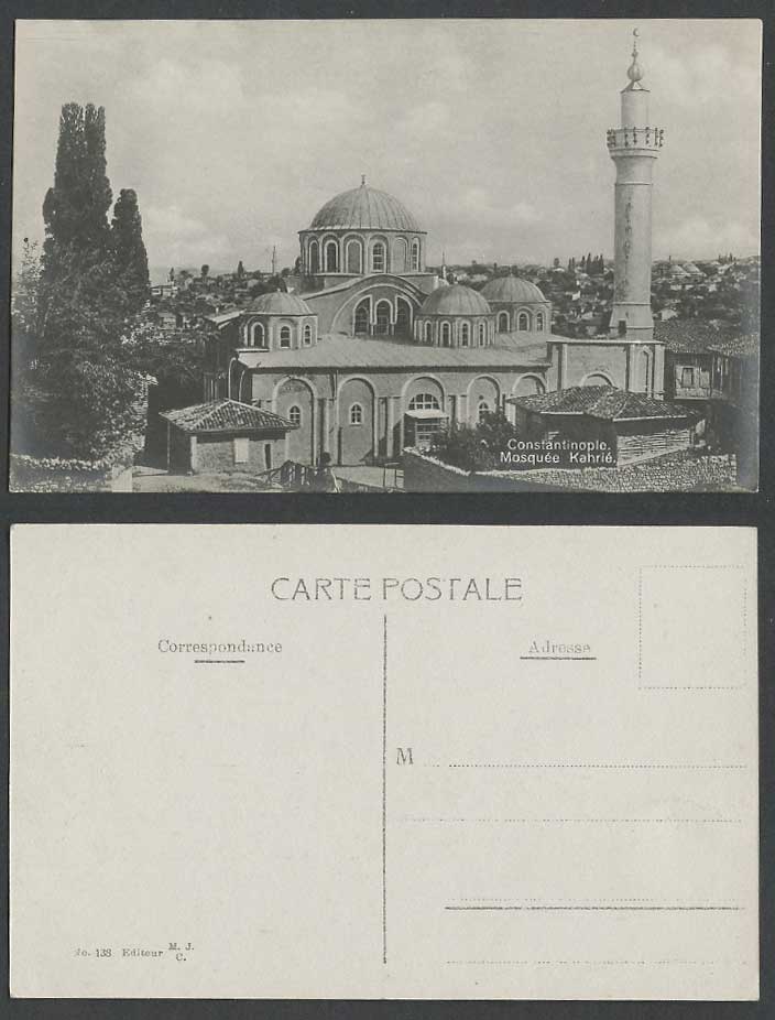 Turkey Old Postcard Constantinople, Kahriye Camii Mosque Kahrie Mosquee Istanbul