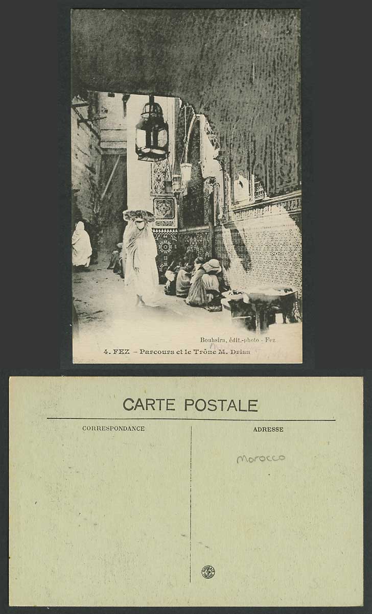 Morocco Old Postcard Fes Fez, Parcours et le Trône M. Driss, Course Throne Women