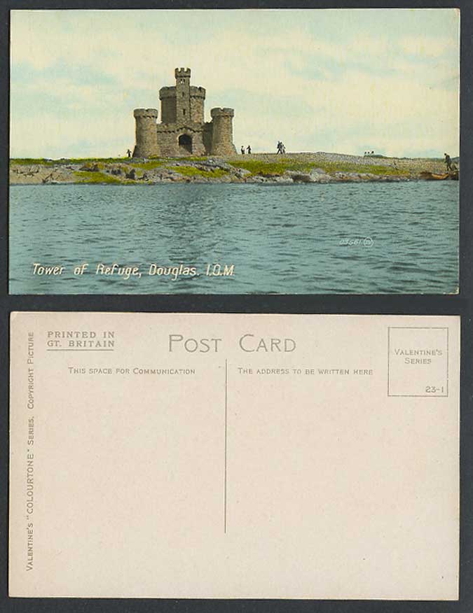 Isle of Man Old Colour Postcard Tower of Refuge, Douglas, General View Panorama