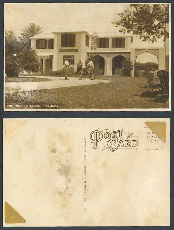 Bermuda Old Postcard Tom Moore's Tavern Bicycle Bike Arched Gate, David Knudsen