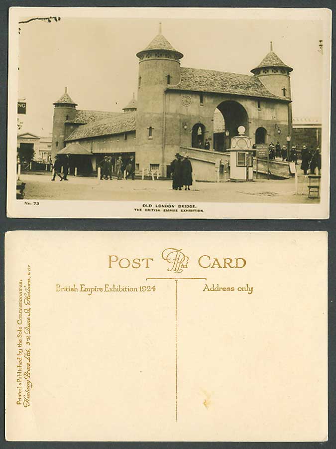 Old London Bridge Marylebone Station British Empire Exhibition 1924 Old Postcard