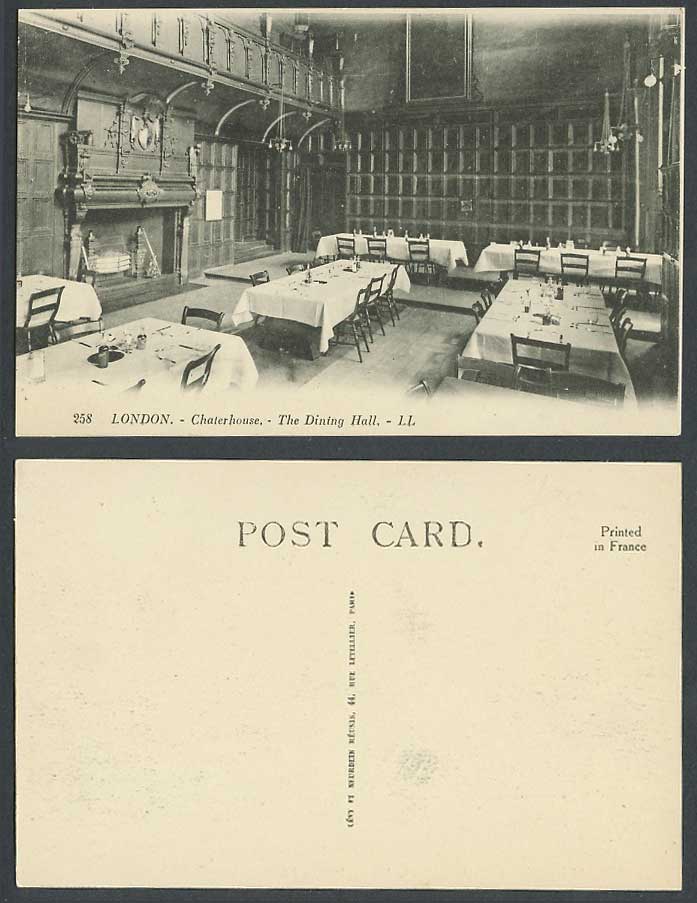 London, Charterhouse, The Dining Hall L.L. 258 Old Postcard Carthusian Monastery