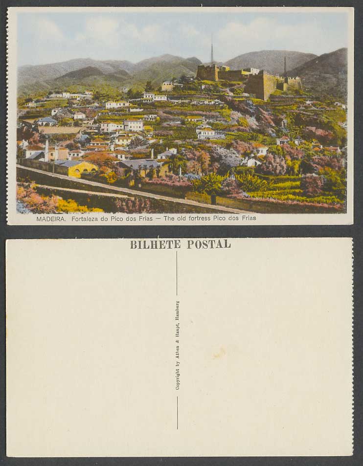 Portugal Vintage Colour Postcard Madeira, Old Fortress Pico dos Frias, Fortaleza