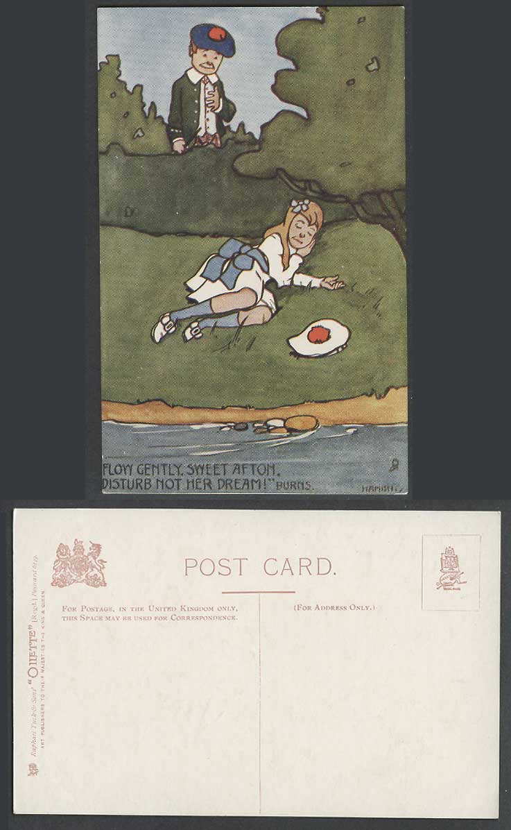 Hamish Old Tuck's Postcard Scottish Boy Flow Gently Sweet Disturb Not Her Dream!