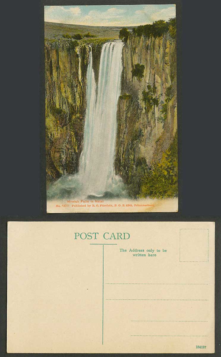 South Africa Old Colour Postcard Howick Falls in Natal, Waterfalls, Water Falls
