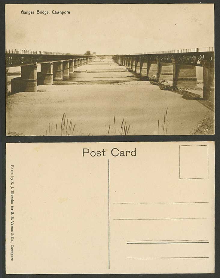 India Old Postcard Ganges Bridge, Cawnpore, Bridges over The Ganga Canal, Kanpur