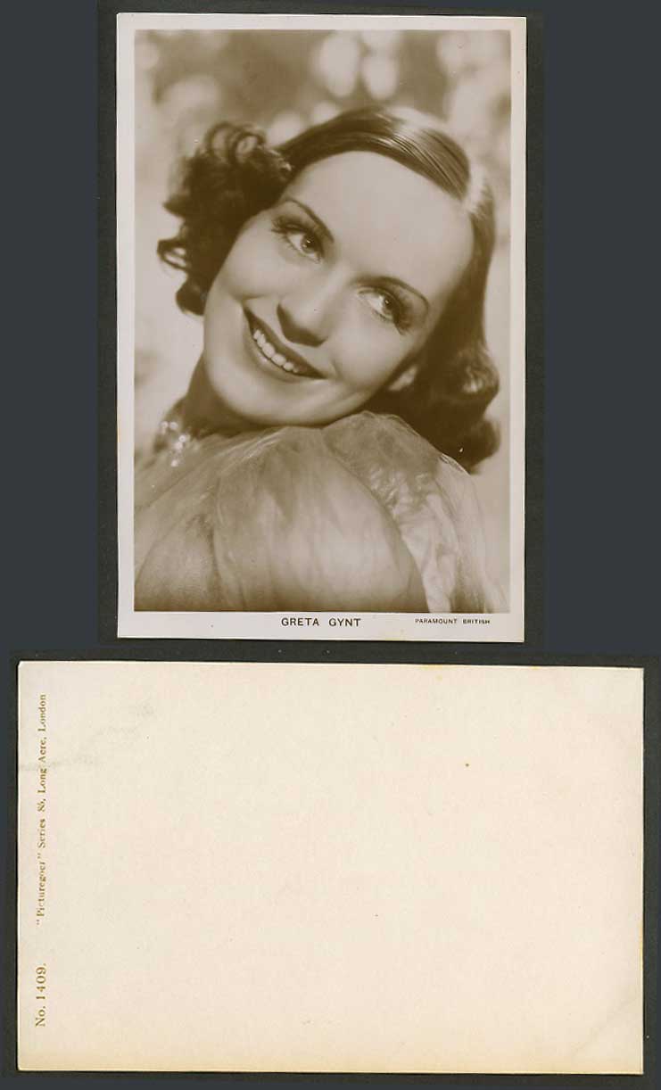 Norwegian Singer & Actress Greta Gynt, Paramount British Old Real Photo Postcard