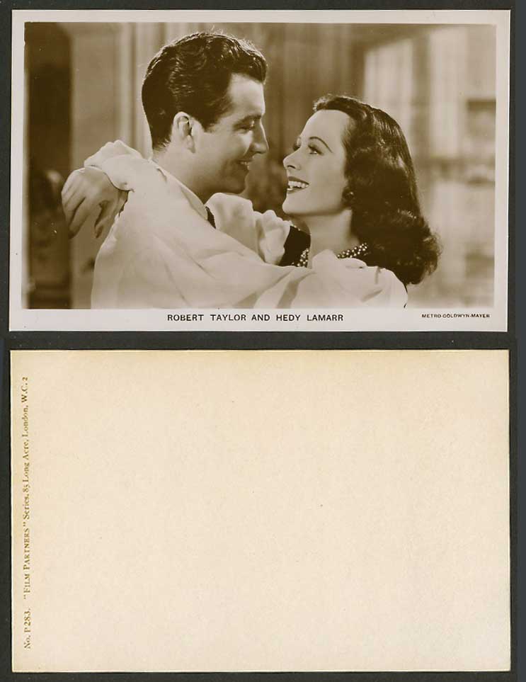 American Actor Robert Taylor Austro-American Hedy Lamarr Old Real Photo Postcard