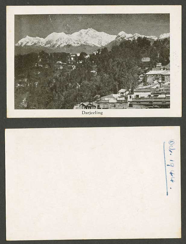 India Oct 1944 Old Small Card, Darjeeling Snowy Mountains, Panorama General View