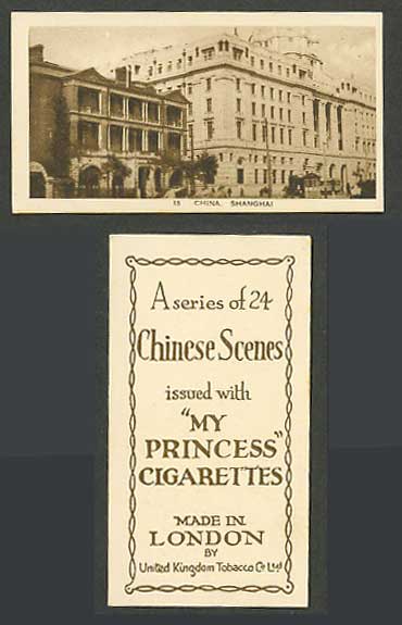 Chinese Old Card China Shanghai My Princess Cigarettes London HK Tobacco Co. Ltd