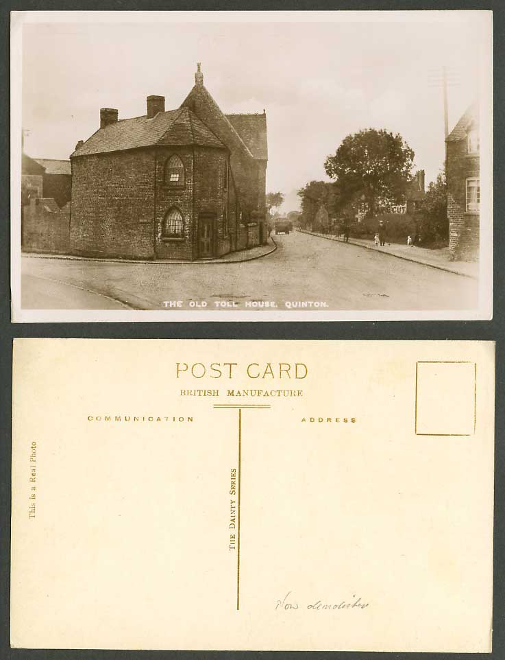Quinton The Old Toll House Street Scene, CUT, Birmingham Old Real Photo Postcard